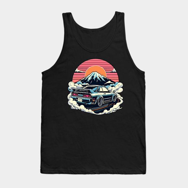 JDM car Japanese Retro Car Racing Drifting Legend Tuning Tank Top by KromADesign